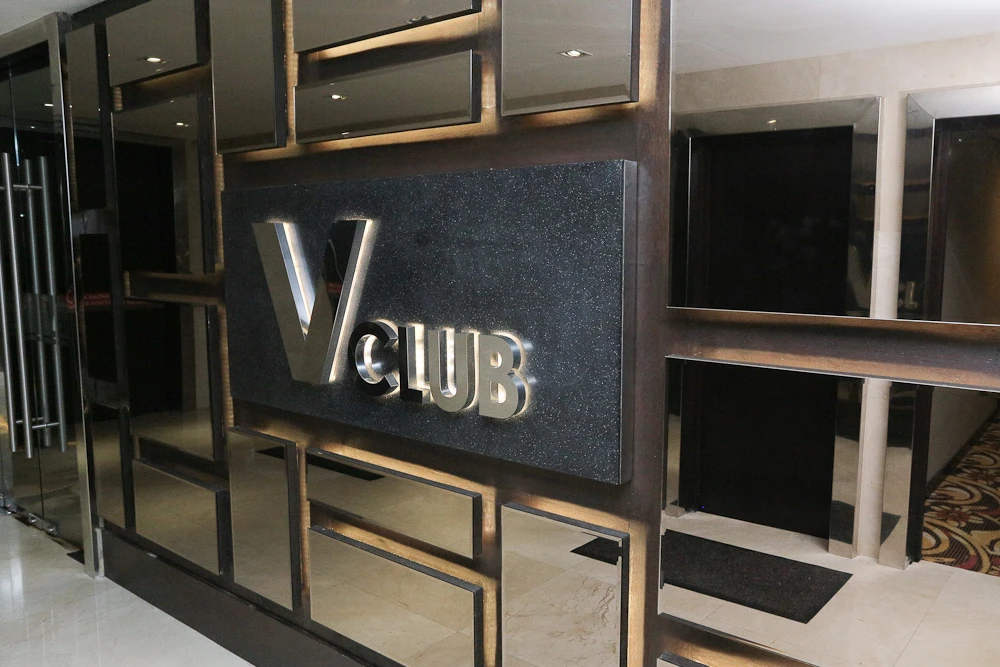 V-Club entrance signage